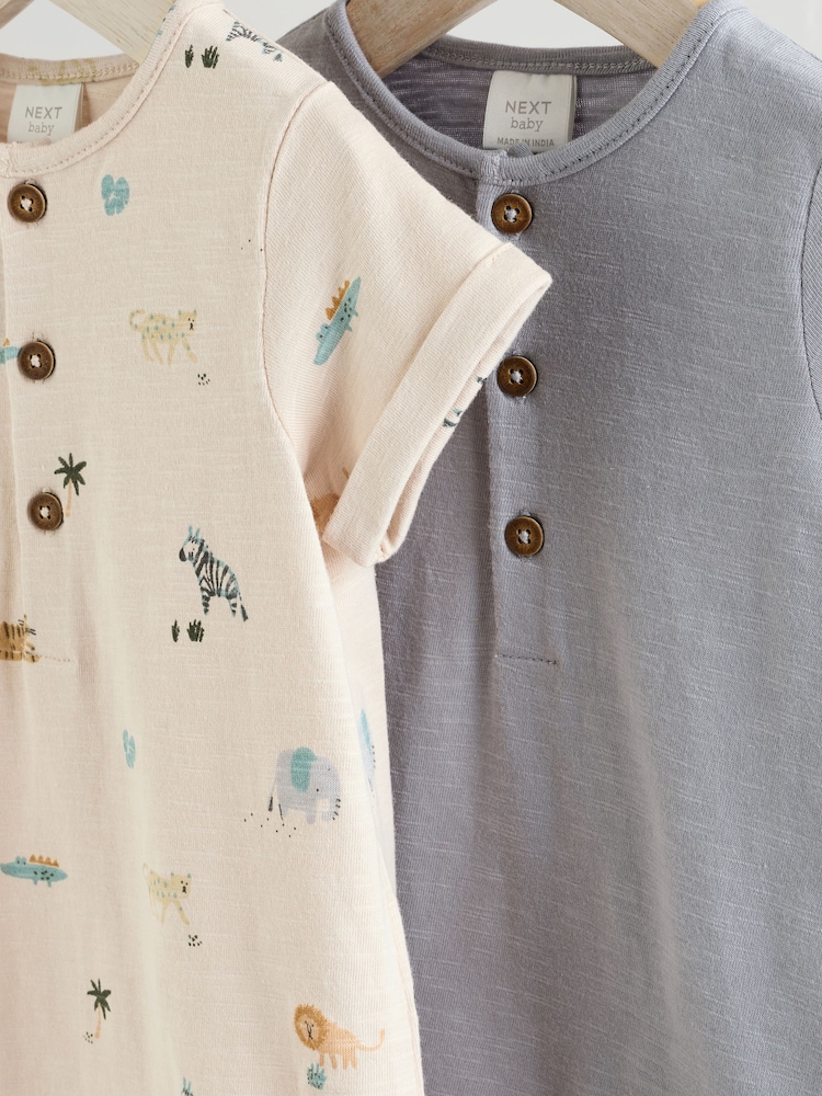 Neutral Baby Rompers 2 Pack - Image 6 of 10