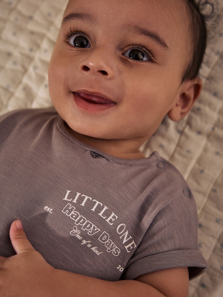 Blue Baby Rompers 3 Pack - Image 3 of 14