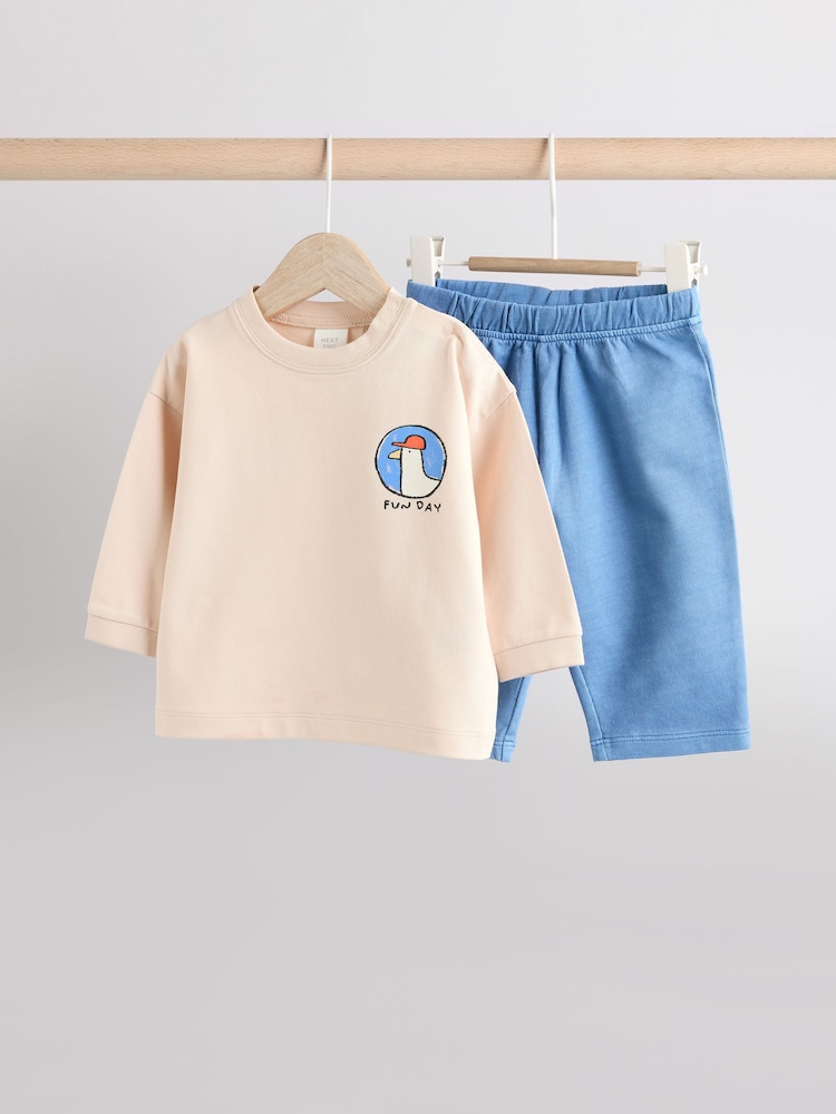 Blue Seagull Top and Leggings Baby 2 Piece Set - Image 1 of 15