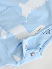 Blue/White Baby Rompers 3 Pack - Image 10 of 11