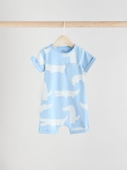 Blue/White Baby Rompers 3 Pack - Image 6 of 11