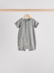 Neutral Elephant Baby Rompers 3 Pack - Image 3 of 11