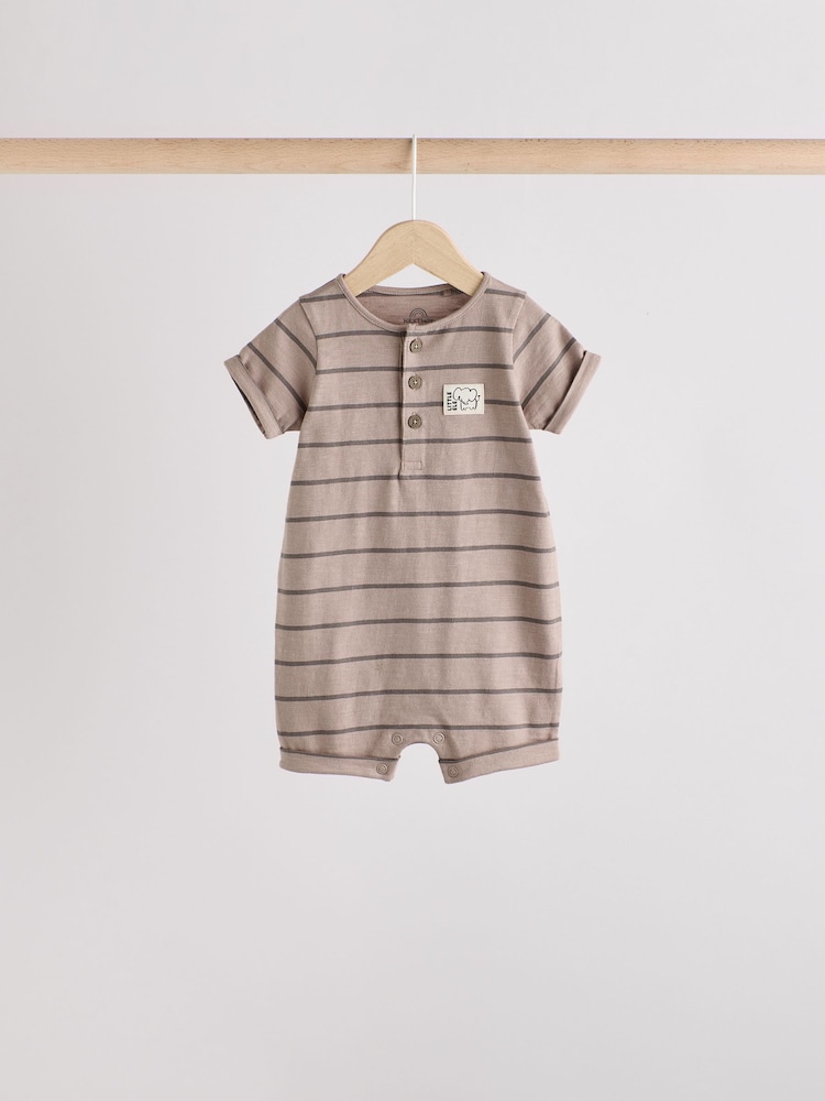 Neutral Elephant Baby Rompers 3 Pack - Image 6 of 11
