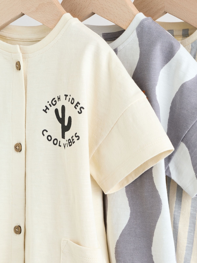 Monochrome Baby Rompers 3 Pack - Image 11 of 16