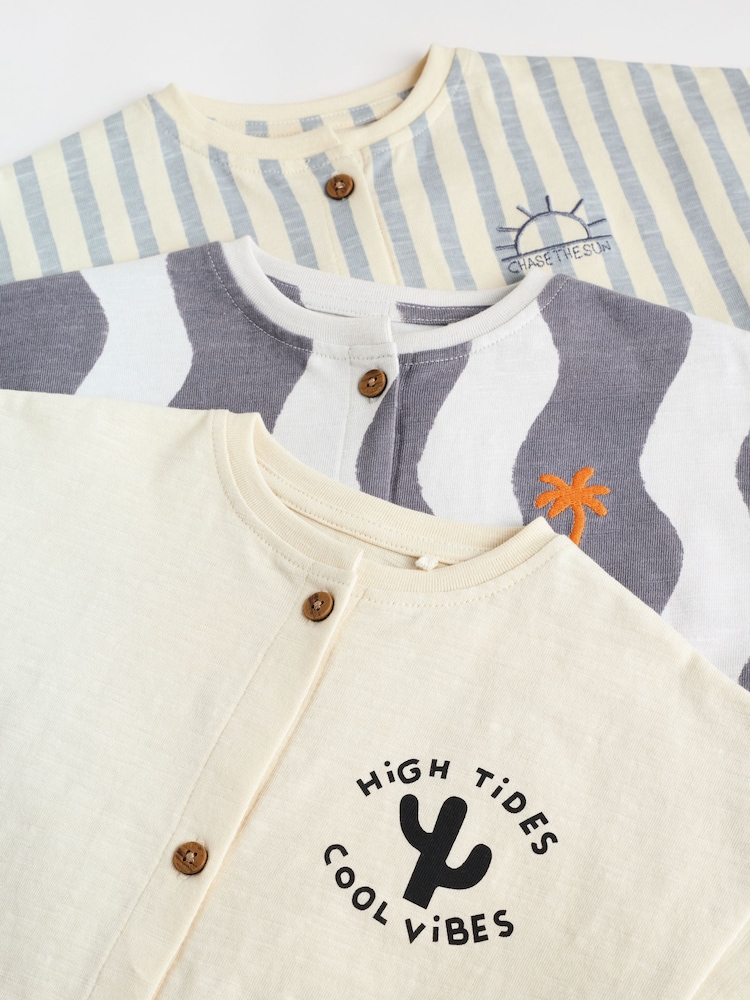 Monochrome Baby Rompers 3 Pack - Image 12 of 16