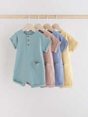 Minerals Plain Baby Jersey Rompers 4 Pack - Image 1 of 11