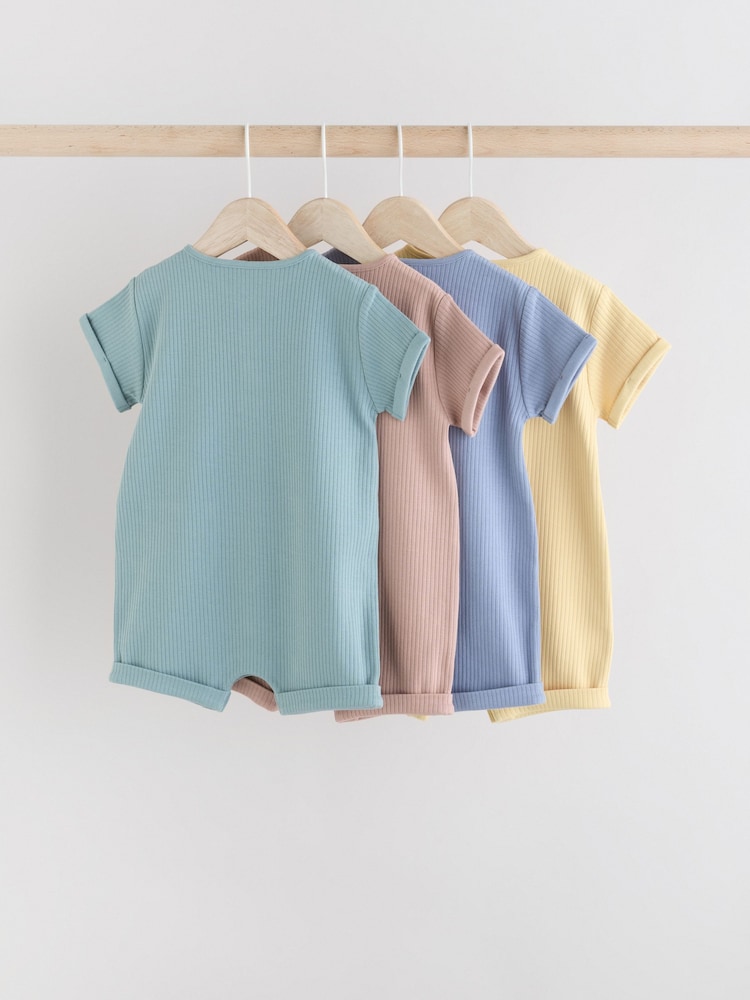 Minerals Plain Baby Jersey Rompers 4 Pack - Image 2 of 11
