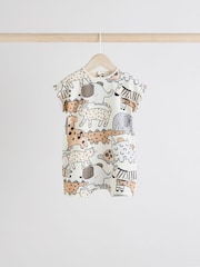 Black/White 100% Cotton Baby Rompers 4 Pack - Image 3 of 12