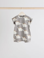 Black/White 100% Cotton Baby Rompers 4 Pack - Image 5 of 12