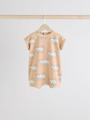 Black/White 100% Cotton Baby Rompers 4 Pack - Image 7 of 12