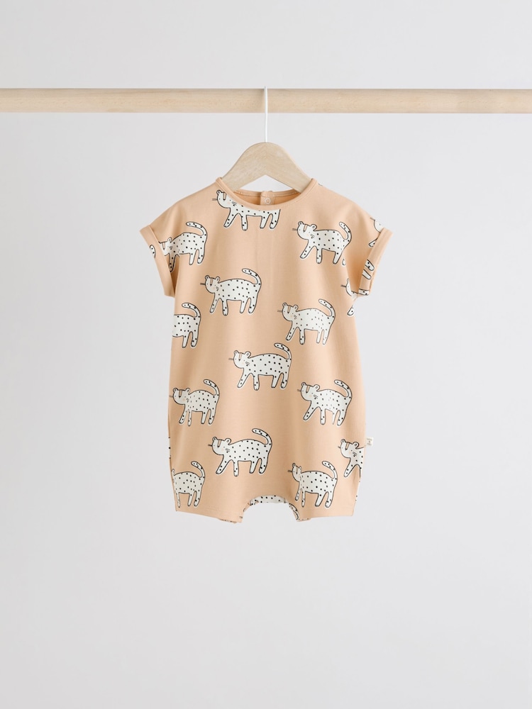 Black/White 100% Cotton Baby Rompers 4 Pack - Image 7 of 12