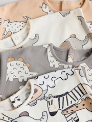 Black/White 100% Cotton Baby Rompers 4 Pack - Image 9 of 12