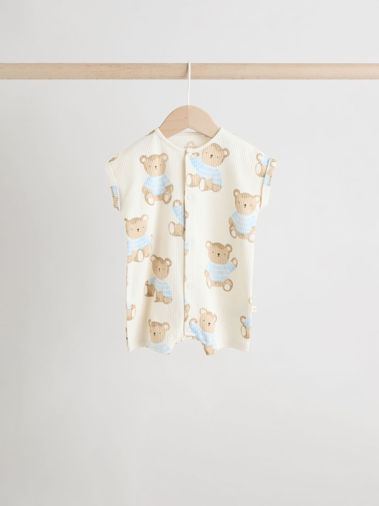 Blue Baby Rompers 3 Pack - Image 4 of 12