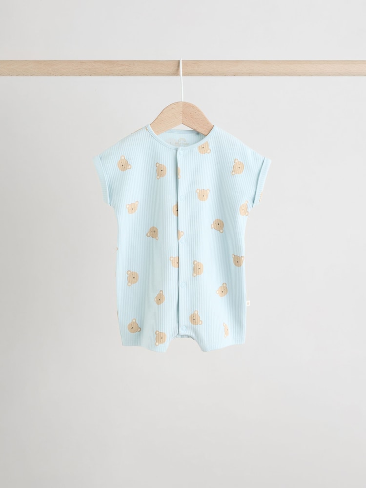 Blue Baby Rompers 3 Pack - Image 5 of 12