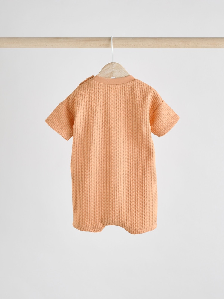 Orange/Grey Baby Rompers 2 Pack - Image 4 of 9