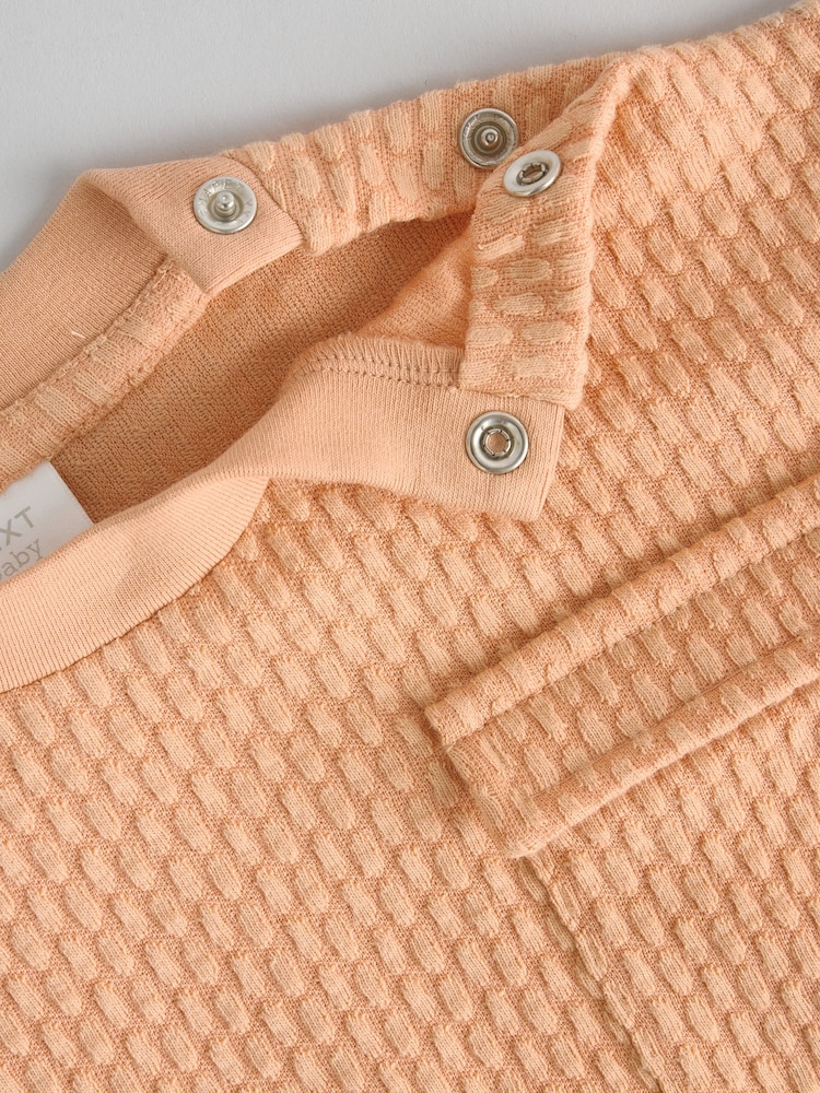 Orange/Grey Baby Rompers 2 Pack - Image 8 of 9