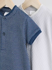 Mornarsko modra/siva - Teksturiran pajac dojenček 2 Pack - Slika 9 iz 9