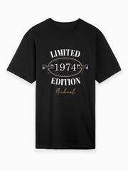 Dollymix Mens Personalised Limited Edition Black T-Shirt - Image 1 of 3