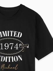 Dollymix Mens Personalised Limited Edition Black T-Shirt - Image 2 of 3