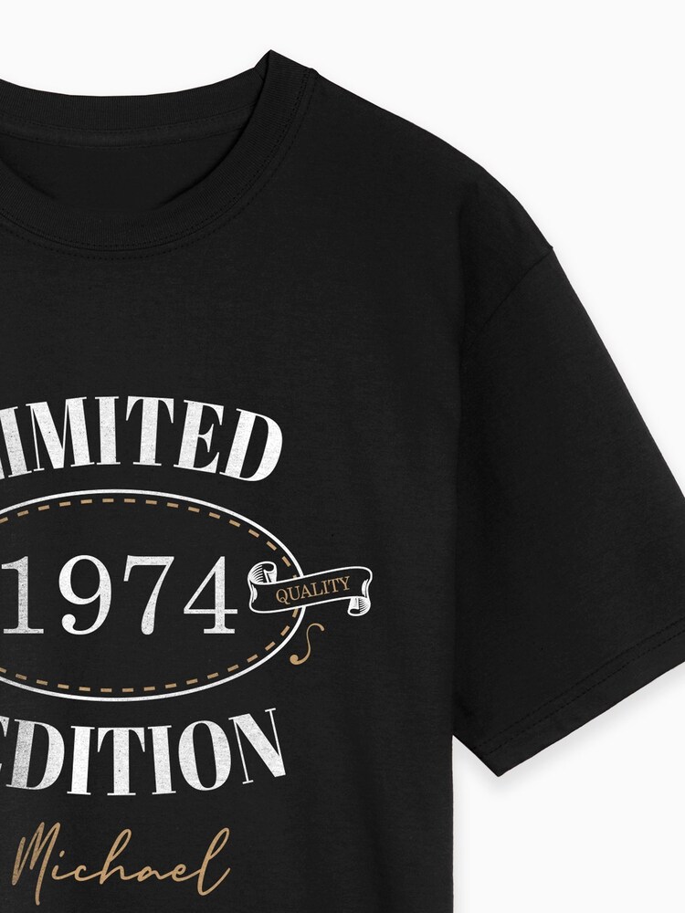 Dollymix Mens Personalised Limited Edition Black T-Shirt - Image 2 of 3