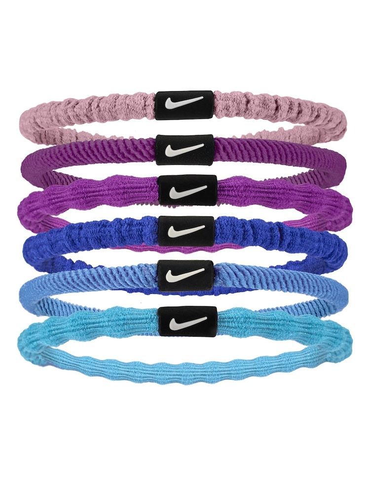 Nike Blue Flex Hair Tie 6 Pack - Image 1 of 1