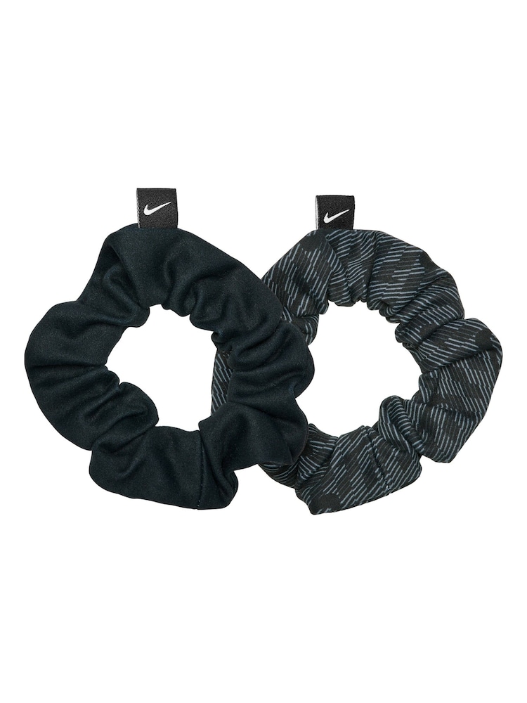 Nike Black DriFIT Gathered Scrunchies 3.0 2 Pack - Image 1 of 1
