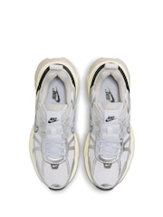 Nike White/Metallic V2K Retro Runner Trainers - Image 10 of 12