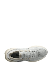 Nike White Silver V2K Retro Runner Trainers - Image 3 of 9