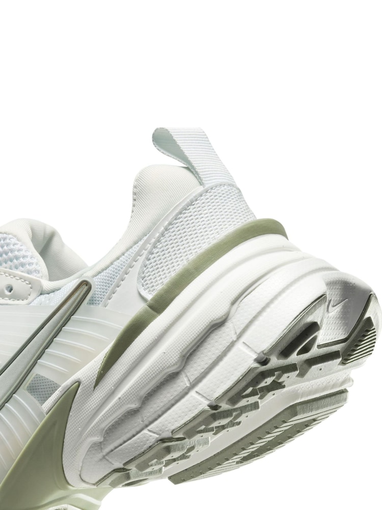 Nike White Silver V2K Retro Runner Trainers - Image 9 of 9