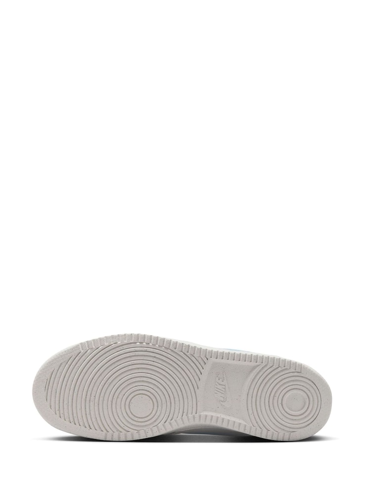 Nike Grey/Blue Court Vision Low Trainers - Image 3 of 8