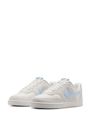 Nike Grey/Blue Court Vision Low Trainers - Image 4 of 8