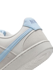 Nike Grey/Blue Court Vision Low Trainers - Image 8 of 8