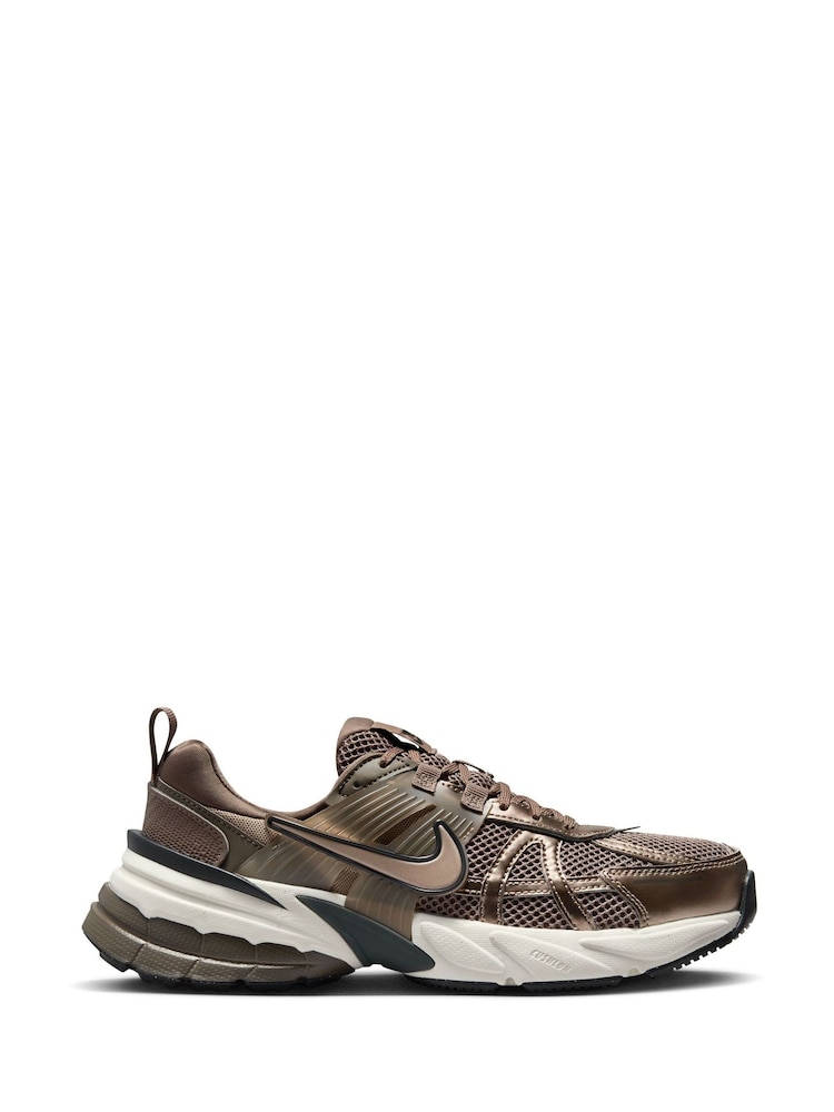 Nike Brown V2K Retro Runner Trainers - Image 1 of 11