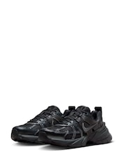 Nike Black V2K Retro Runner Trainers - Image 5 of 13