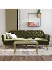 Novogratz Green Tallulah Memory Foam Futon - Image 2 of 6