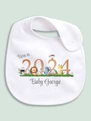 Little Years Personalised "Born Date" Bib - Image 1 of 4