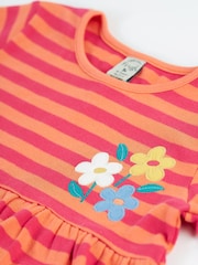 Frugi Pink Stripe Flower Dress - Image 5 of 5