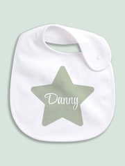 Little Years Personalised Star 100% Cotton White Bib - Image 2 of 4