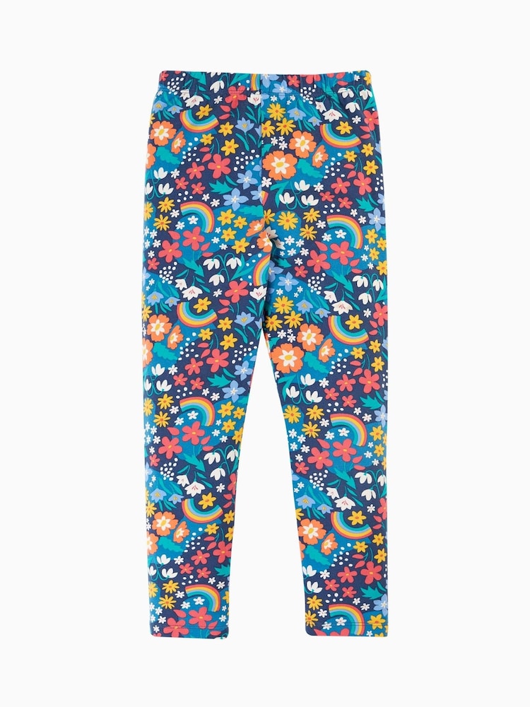 Frugi Green All-Over Print Blue Leggings - Image 2 of 4