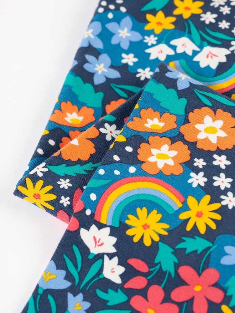 Frugi Green All-Over Print Blue Leggings - Image 3 of 4