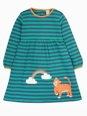 Frugi Green Striped Tiger Dress - Imagen 2 de 5