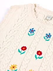Frugi Girls Embroidered White Tank Top - Image 5 of 7