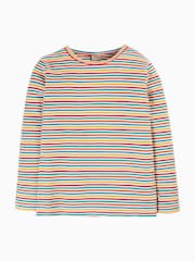 Frugi Pink Multi-Stripe Girls Top - Image 2 of 5