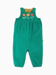 Frugi Green Flowers Reversible Dungaree - Image 3 of 6