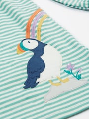 Frugi Green Striped Puffin Dress - Image 2 of 4