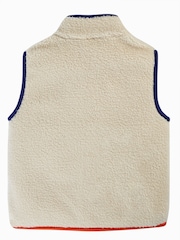 Frugi Boys Borg White Gilet - Image 4 of 7