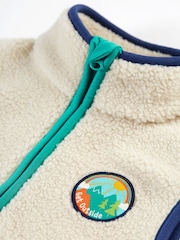 Frugi Boys Borg White Gilet - Image 5 of 7