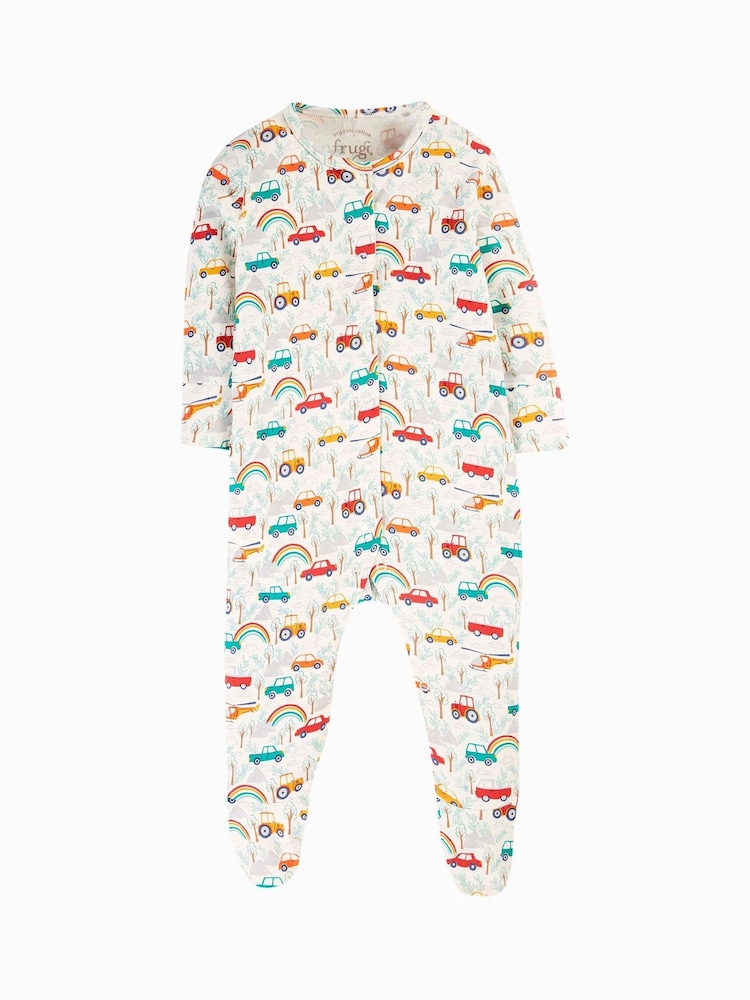 Frugi Cars All Over Print Babygrow - Image 1 of 4 Frugi Cars All Over Print Babygrow - Image 1 of 4