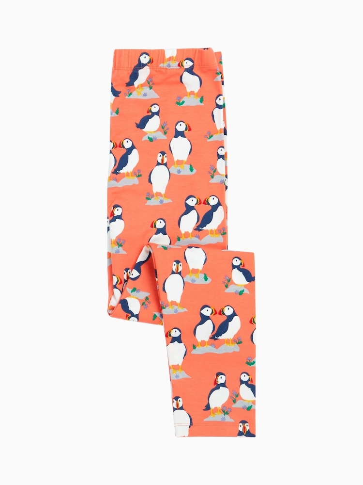 Frugi Girls All-Over Print Puffin Leggings - Image 1 of 5 Frugi Girls All-Over Print Puffin Leggings - Image 1 of 5