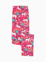 Frugi Pink All-Over Print Unicorn Leggings - Image 2 of 5